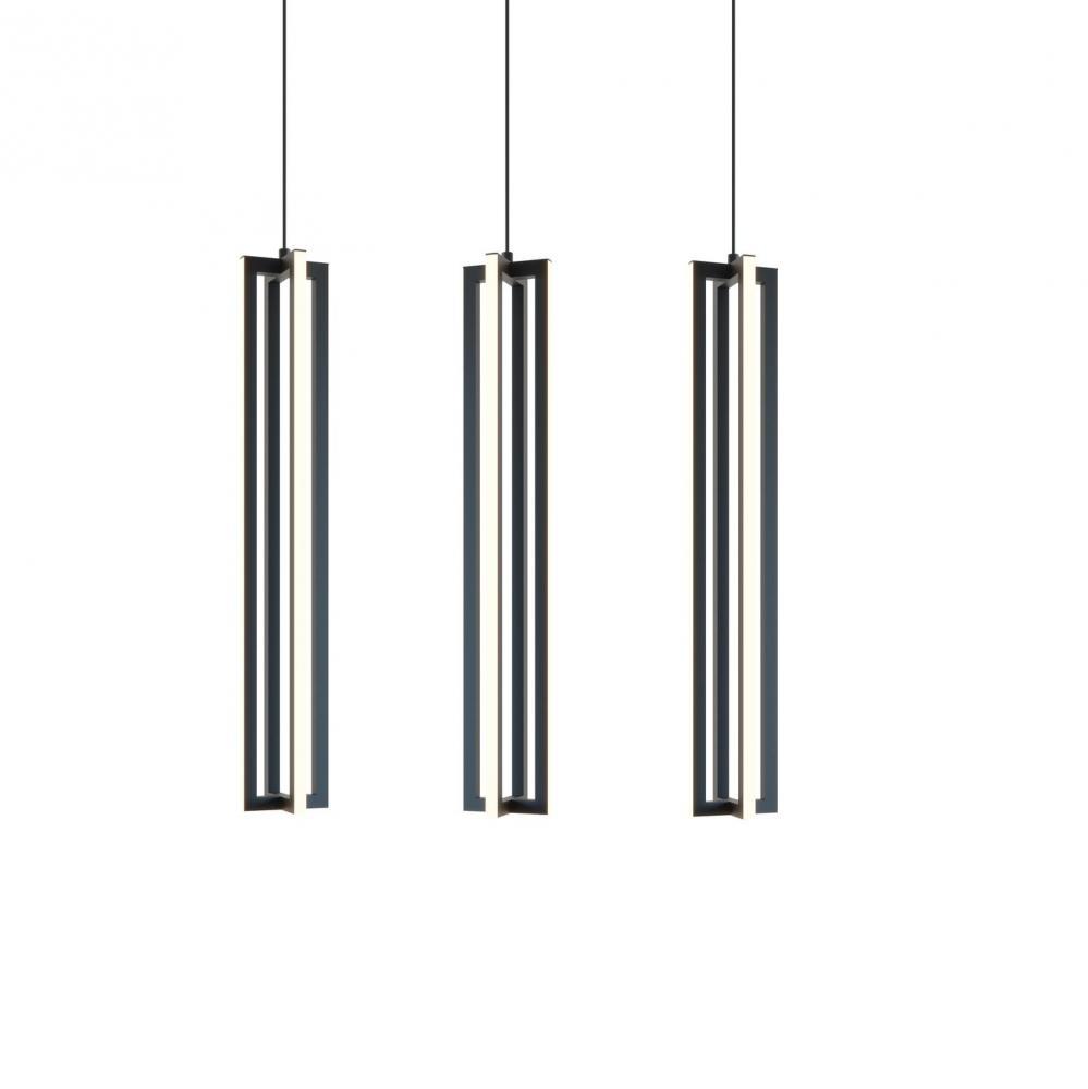 Cass 36'' 3 Light Small Linear Pendant- BK