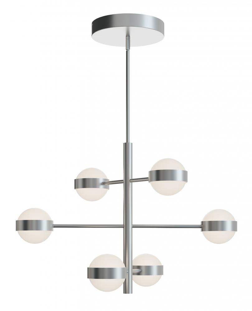 Verona 6 Light LED Pendant,120-277V,60W,5 CCT,SN