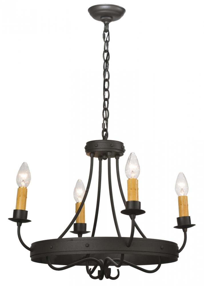 25"W Franciscan 4 LT Chandelier