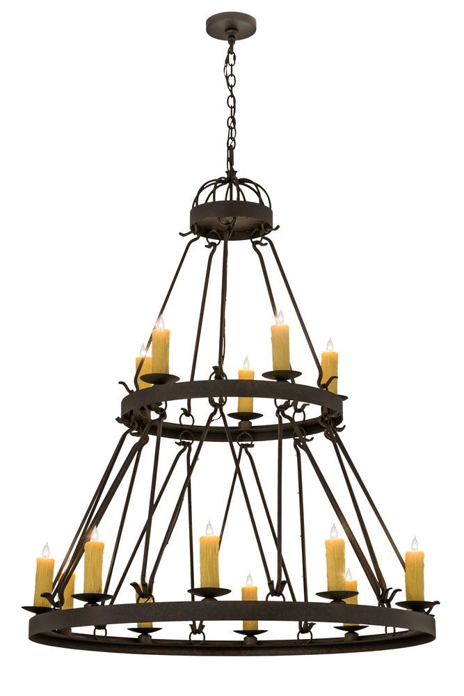 48"W Lakeshore 15 LT Two Tier Chandelier