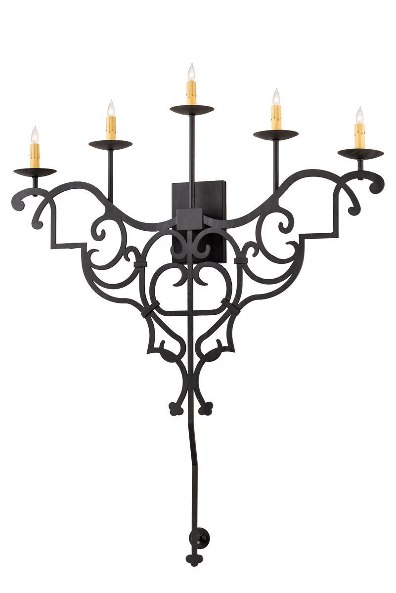 36"W Fleur De Lys Wall Sconce