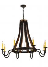 2nd Avenue Designs White 135754 - 50"W Barrel Stave Madera 8 LT Chandelier