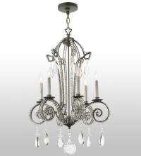 2nd Avenue Designs White 137321 - 24"W Lucerne 6 LT Chandelier