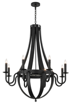 2nd Avenue Designs White 166800 - 42"W Barrel Stave Metallo 8 LT Chandelier