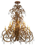 2nd Avenue Designs White 168059 - 60"W Serratina 32 LT Chandelier