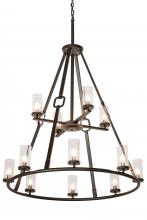 2nd Avenue Designs White 189559 - 38"W Loxley Hugo 12 LT Chandelier