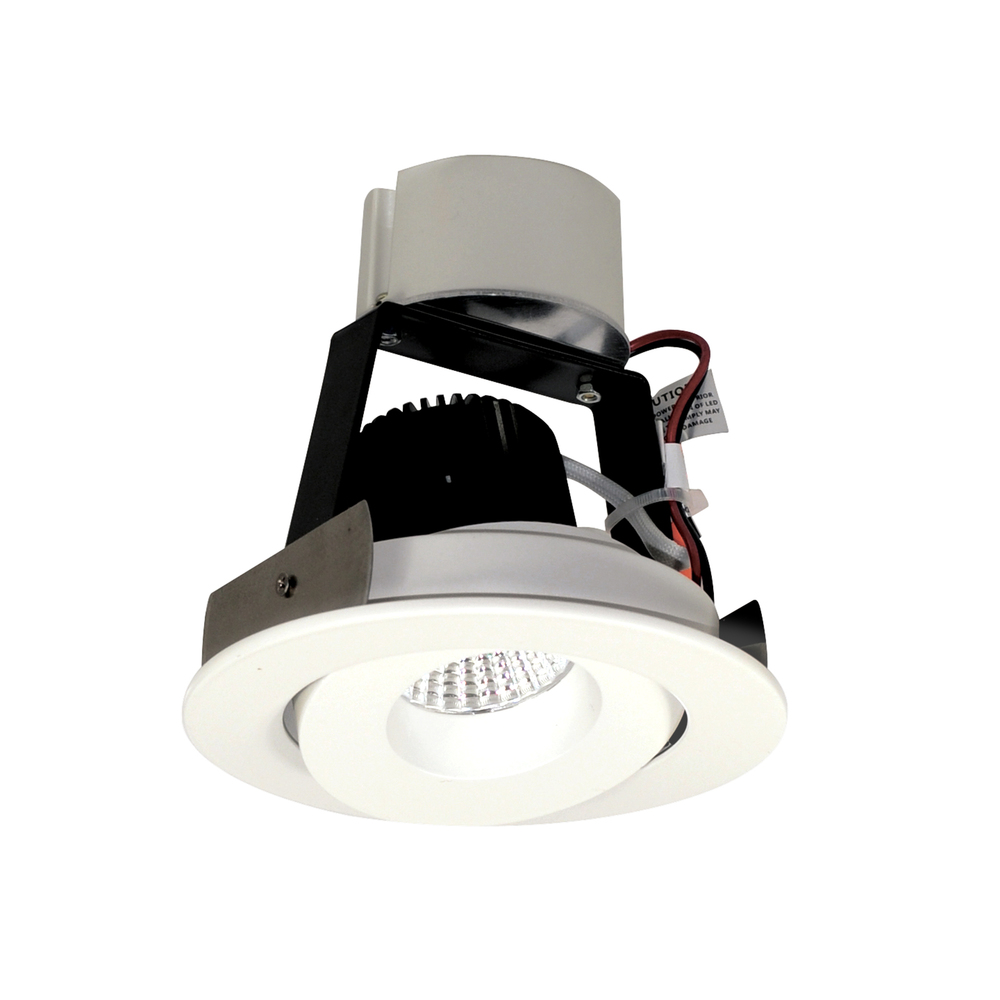 4" Iolite LED Round Adjustable Gimbal Retrofit, 1000lm / 14W, 5000K, Matte Powder White Finish