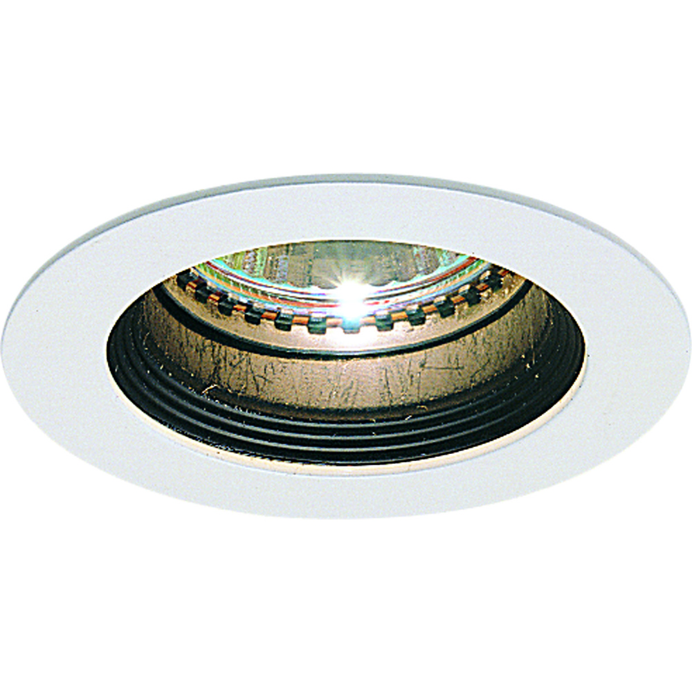 MR16 Mini Halogen Black Baffle, White Ring with Housing