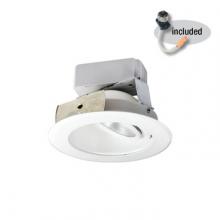 Nora NLCBC-46927XWW - 4" Cobalt Adjustable LED Retrofit, 1000lm / 12W, 2700K, White Reflector / White Flange