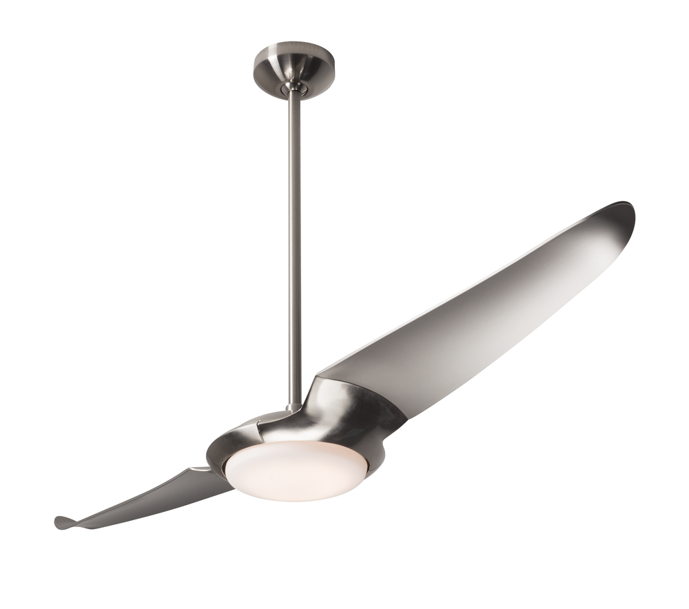 IC/Air (2 Blade ) Fan; Bright Nickel Finish; 56" Nickel Blades; 20W LED; Wall Control