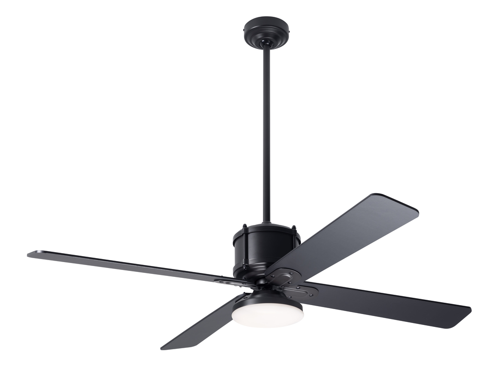 Industry DC Fan; Dark Bronze Finish; 50" Silver Blades; 20W LED Open; Remote Control