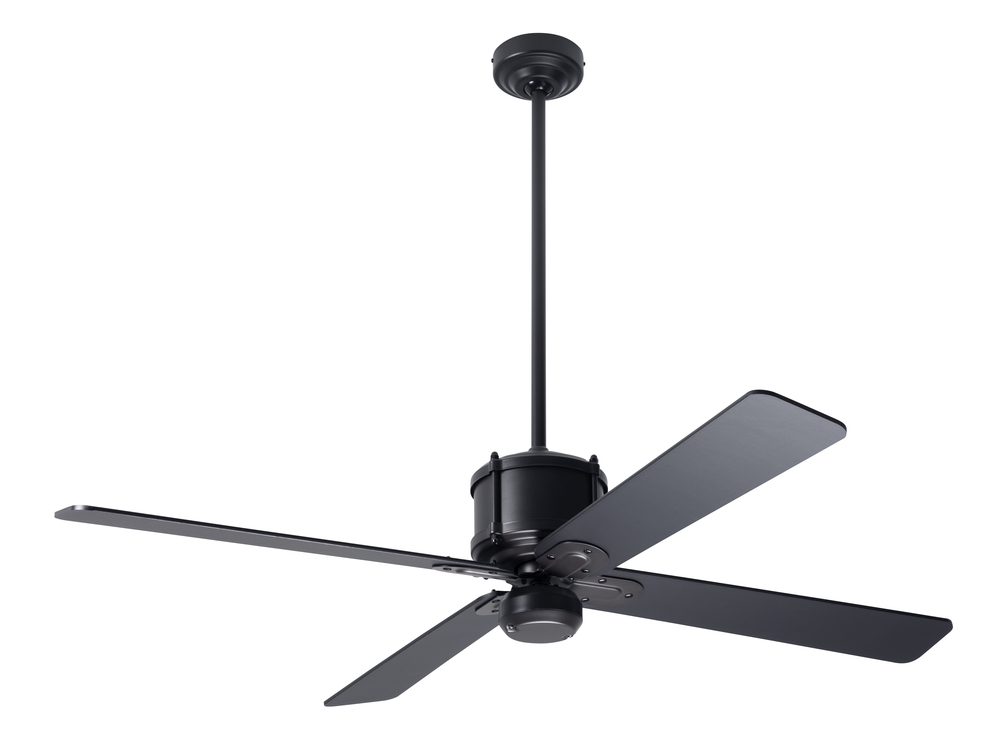 Industry DC Fan; Dark Bronze Finish; 50" White Blades; No Light; Remote Control