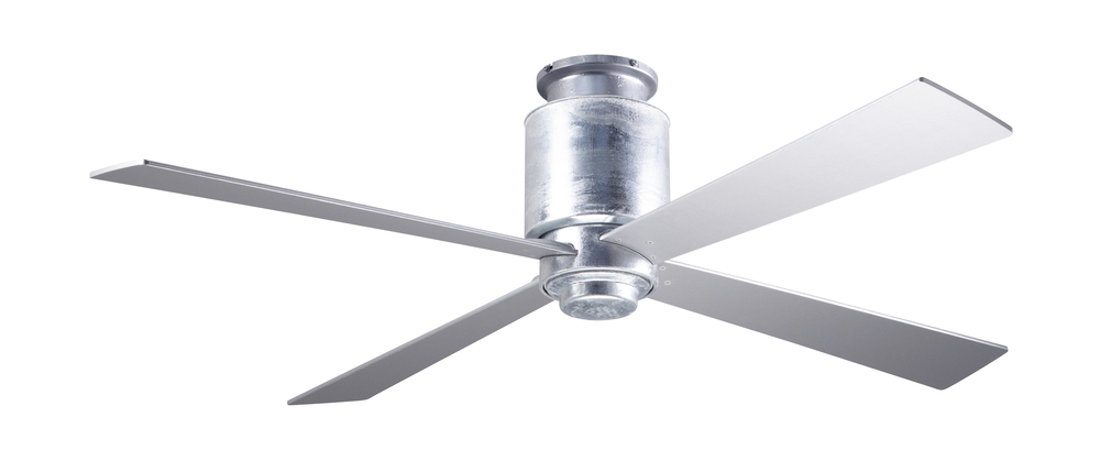 Lapa Flush Fan; Galvanized Finish; 50" Nickel Blades; No Light; Fan Speed and Light Control (3-w