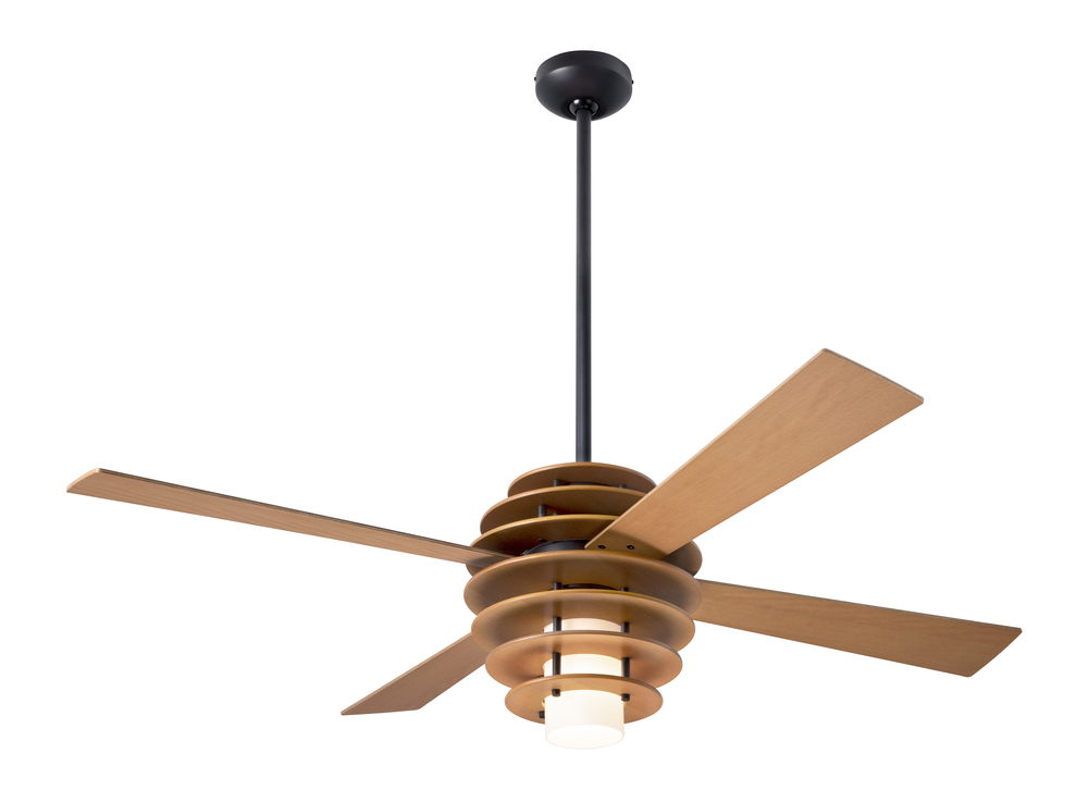 Stella Fan; Maple/Dark Bronze Finish; 52" Maple Blades; 17W LED; Handheld Remote Control (2-wire