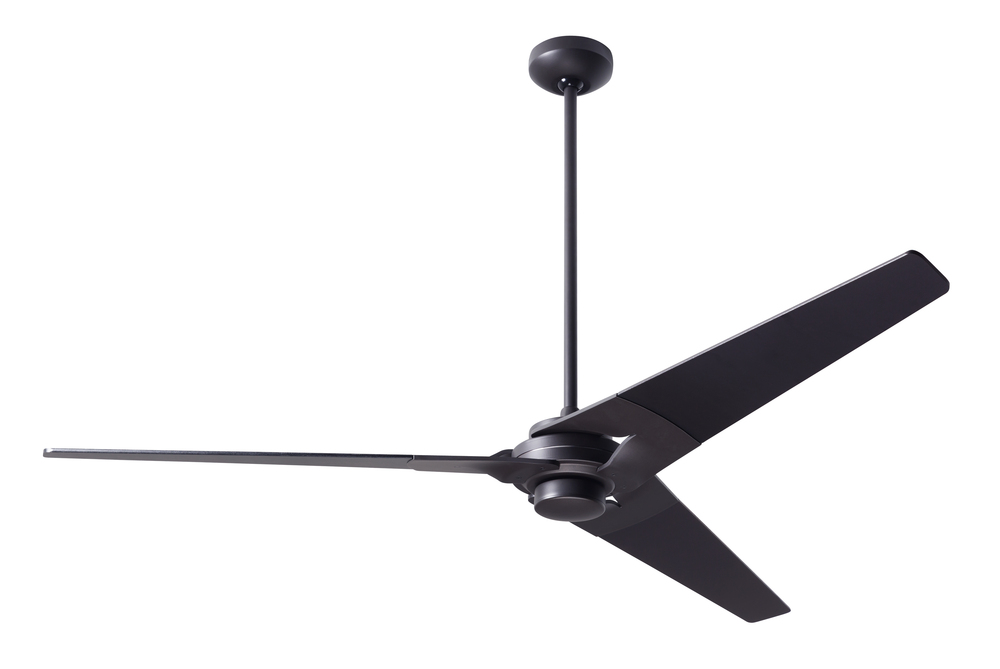 Torsion Fan; Dark Bronze Finish; 62" White Blades; No Light; Fan Speed and Light Control (3-wire