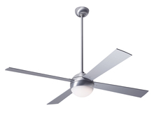 Modern Fan Co. BAL-BA-52-WH-652-002 - Ball Fan; Brushed Aluminum Finish; 52" White Blades; 20W LED; Fan Speed and Light Control (3-wir