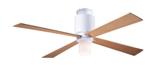 Modern Fan Co. LAP-FM-GW-50-MP-552-002 - Lapa Flush Fan; Gloss White Finish; 50" Maple Blades; 17W LED; Fan Speed and Light Control (3-wi