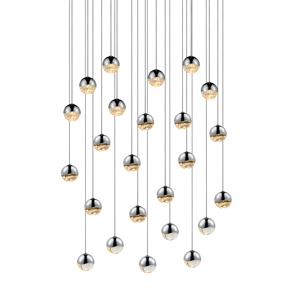 24-Light Round Small LED Pendant