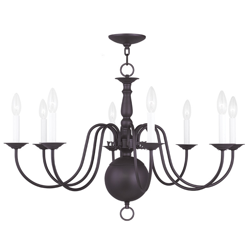 8 Light Bronze Chandelier