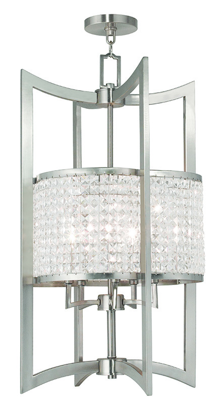 5 Light Brushed Nickel Lantern