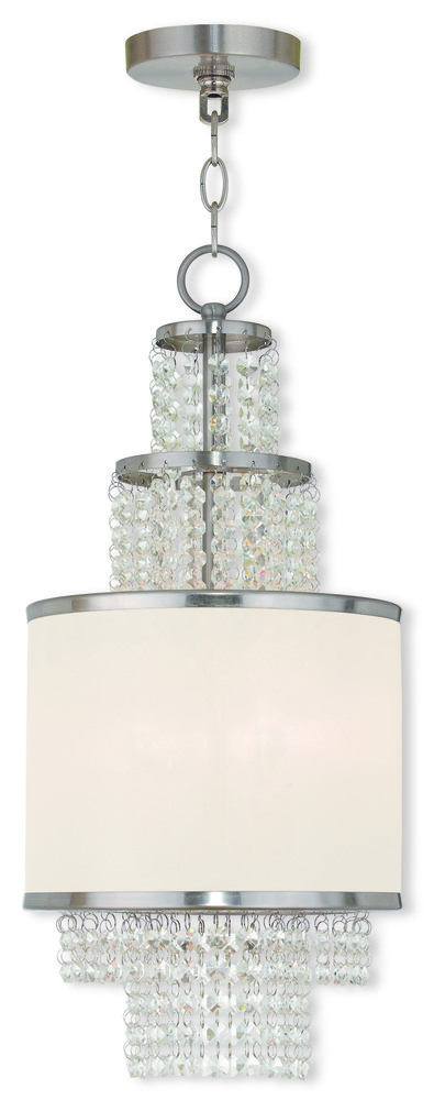 2 Light Brushed Nickel Mini Chandelier