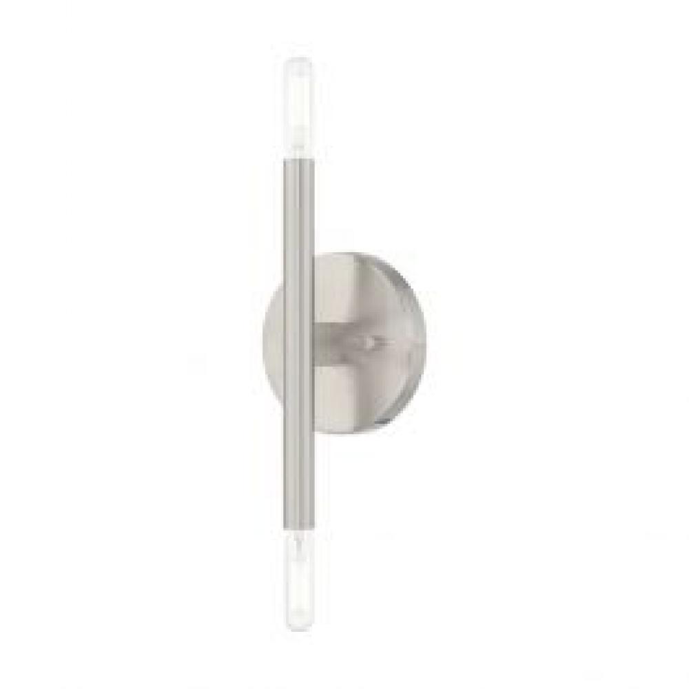 2 Lt Brushed Nickel ADA Wall Sconce