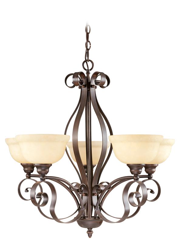 5 Light Imperial Bronze Chandelier