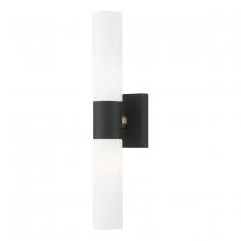 Livex Lighting 10102-14 - Textured Black ADA 2-Light Vanity Sconce