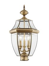 Livex Lighting 2354-01 - 3 Light AB Outdoor Post Lantern