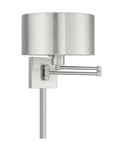 Livex Lighting 40034-91 - 1 Lt Brushed Nickel Swing Arm Wall Lamp