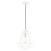 Livex Lighting 41324-69 - 1 Lt Shiny White Pendant