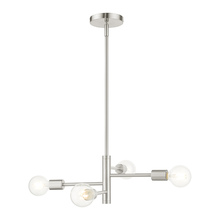 Livex Lighting 45864-91 - 4 Lt Brushed Nickel Chandelier