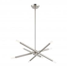 Livex Lighting 46774-91 - 8 Lt Brushed Nickel Chandelier