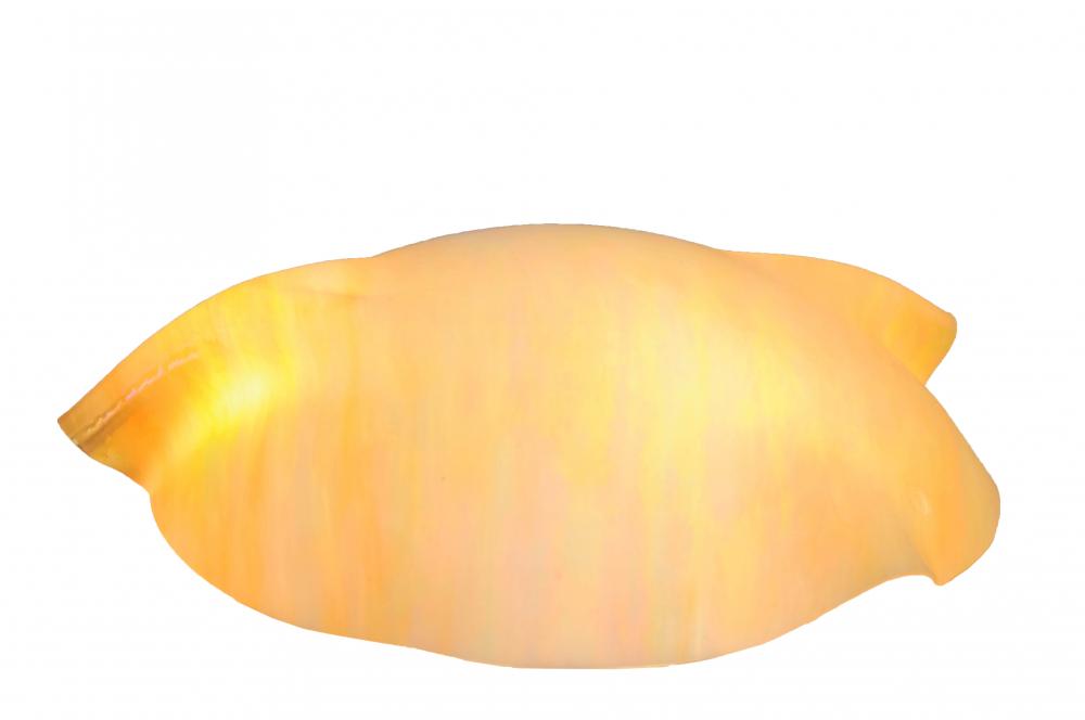 16"W Metro Beige Iridescent Organic Art Glass Shade