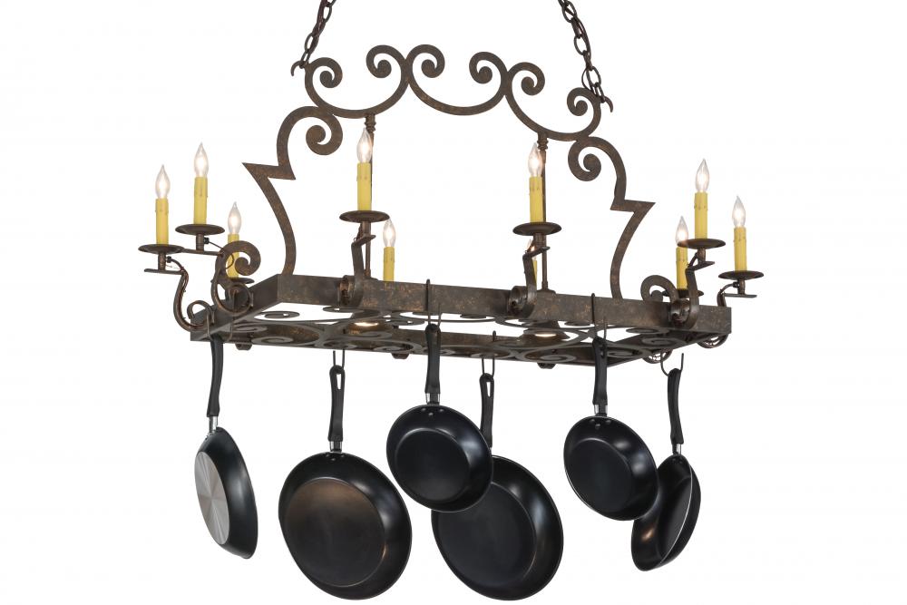 48"L Tourelle 10 LT W/Downlights Pot Rack