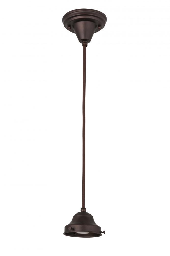 4"W Revival Mahogany Bronze 1 LT Pendant Hardware