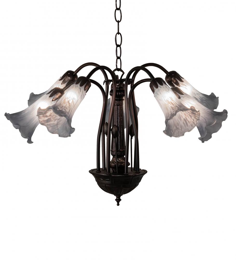 26" Wide Tiffany Pond Lily 7 Light Chandelier