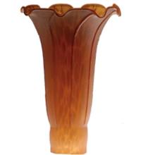 Meyda Blue 10208 - 4" Wide X 6" High Amber Pond Lily Shade