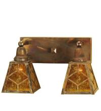 Meyda Blue 102168 - 17" Wide Diamond Craftsman 2 Light Wall Sconce