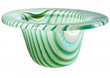 Meyda Blue 113018 - 12"W Metro Fusion Peppermint Glass Bowl