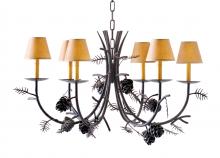 Meyda Blue 119769 - 42" Wide Pinecone 6 Light Chandelier