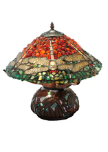 Meyda Blue 138101 - 16.5"H Dragonfly Polished Agata Table Lamp