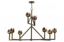 Meyda Blue 143903 - 55" Long Tulip 8 Light Oblong Chandelier