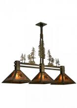 Meyda Blue 152025 - 45" Long Tall Pines 3 Light Island Pendant