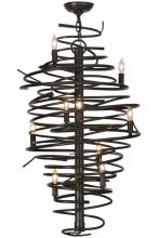 Meyda Blue 152135 - 21"W Cyclone 9 LT Chandelier