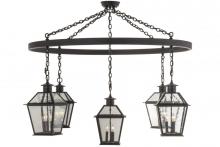 Meyda Blue 155989 - 62"W Coach 5 LT Chandelier