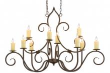 Meyda Blue 156587 - 48"L Clifton 10 LT Oblong Chandelier