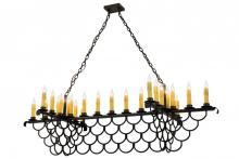 Meyda Blue 162857 - 71"L Picadilly 23 LT Oblong Chandelier