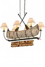 Meyda Blue 172241 - 36"L Personalized Canoe 6 LT Chandelier