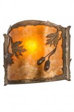 Meyda Blue 184030 - 12"W Oak Leaf & Acorn Wall Sconce